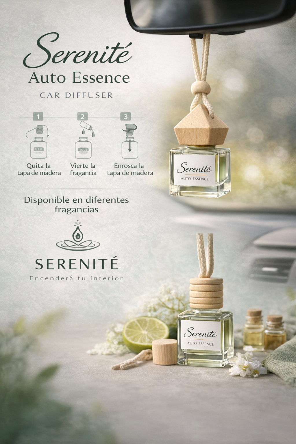 Serenité Auto Essence – Car Diffuser
